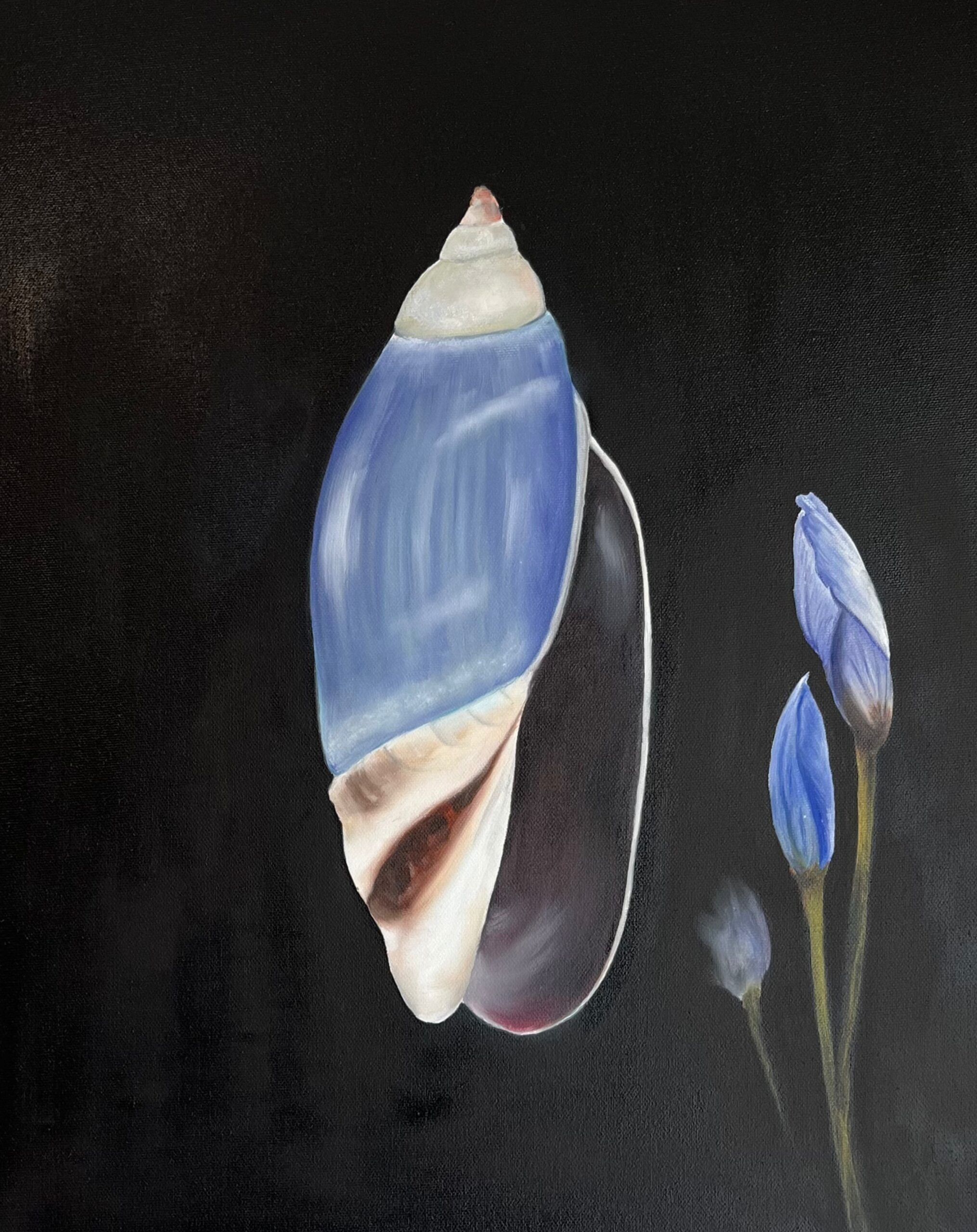 Blue Tulip by the Sea - Original